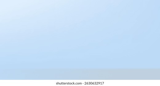 Blue studio room. Limbo light background. Abstract 3d backdrop for product presentation. Minimal wall scene. Showcase  good