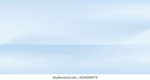 Quarto de estúdio azul. Fundo de luz limbo. Fundo 3d abstrato para a apresentação do produto. Mínima cena de parede. Mostrador, exibição de promoção moderna