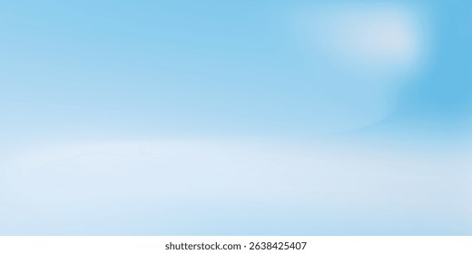 Blue studio room. Limbo light background. Abstract 3d backdrop for product presentation. natural art simple modern