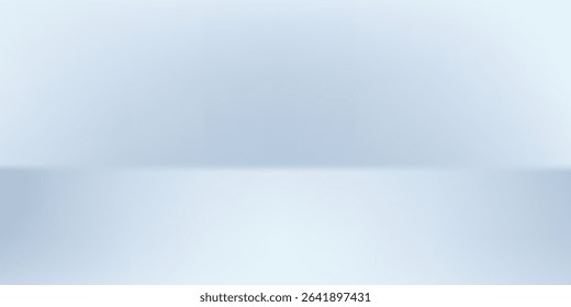 Blue studio room. Limbo light background. Abstract 3d backdrop for product presentation. Minimal wall scene simple modern elegant design