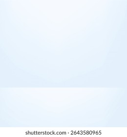 Blue studio room. Limbo light background. Abstract 3d backdrop for product presentation. Minimal wall scene. Showcase, promotion display. illustration vector