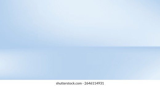 Habitación de estudio azul. Limbo de fondo claro. Abstractas telón de fondo 3D para la presentación del producto. Escena de pared mínima simple moderno