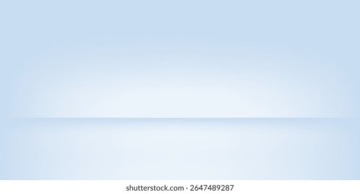 Blue studio room. Limbo light background. Abstract 3d backdrop for nice art gradient