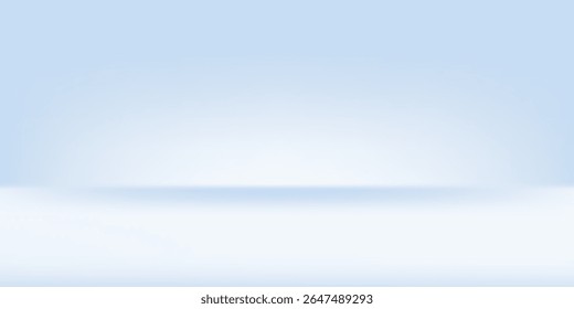 Blue studio room. Limbo light background. Abstract 3d backdrop for nice