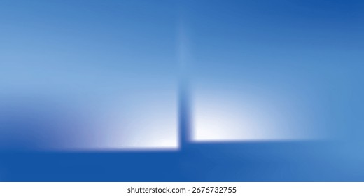 Habitación de estudio azul. Limbo de fondo claro. Abstractas telón de fondo 3D para la presentación del producto. Escena de pared mínima. Escaparate, exhibición de la promoción. Ilustración de maqueta de etapa de Vector