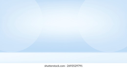 Blue studio room. Limbo light background. Abstract 3d backdrop for product presentation. Minimal wall scene. Showcase, promotion display modern