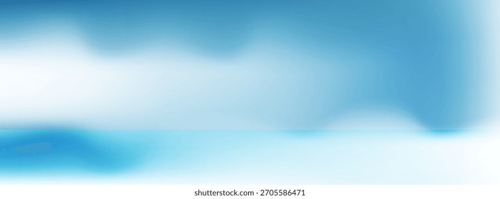 Blaues Studiozimmer. Heller Limbo-Hintergrund. Abstrakter 3D-Hintergrund für Produktpräsentation.