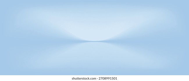 Habitación de estudio azul. Limbo de fondo claro. Abstractas telón de fondo 3D para la presentación del producto. Escena de pared mínima. Escaparate, exhibición de la promoción