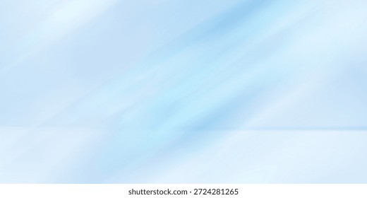 Quarto de estúdio azul. Fundo de luz limbo. Fundo 3d abstrato para a apresentação do produto. Mínima cena de parede. Exibição, exibição de promoção