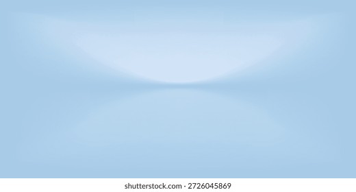 Quarto de estúdio azul. Fundo de luz limbo. Fundo 3d abstrato para a apresentação do produto. Mínima cena de parede. Exibição, exibição de promoção

