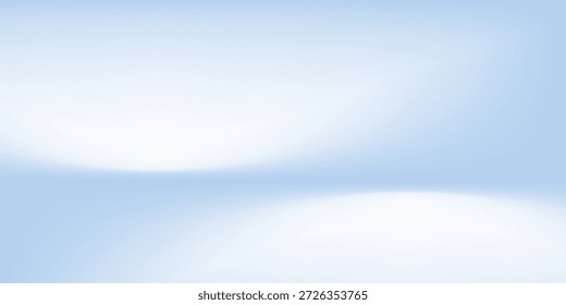 Habitación de estudio azul. Limbo de fondo claro. Abstractas telón de fondo 3D para la presentación del producto. Escena de pared mínima.