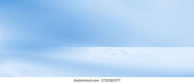 Quarto de estúdio azul. Fundo de luz limbo. Fundo 3d abstrato para a apresentação do produto. Mínima cena de parede. Exibição de apresentação, promoção. Ilustração de maquete de estágio de vetor