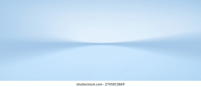 Blue studio room. Limbo light background. Abstract 3d backdrop for product presentation. Minimal wall scene. Showcase, promotion display