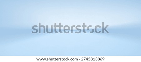 Blue studio room. Limbo light background. Abstract 3d backdrop for product presentation. Minimal wall scene. Showcase, promotion display