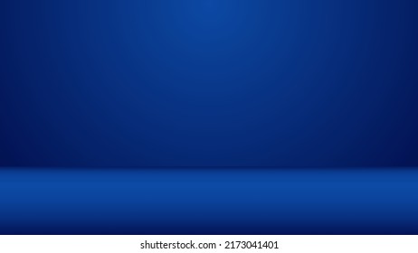 blue studio scene with blank gradient color lighting effect background for product display advertisement and creative graphic design element