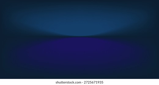 blue studio scene with blank gradient color lighting effect background for product display advertisement and creative graphic design element