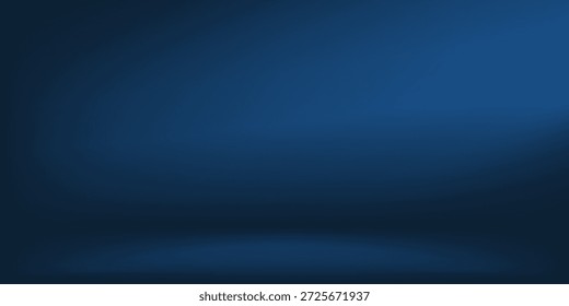 blue studio scene with blank gradient color lighting effect background for product display advertisement and creative graphic design element