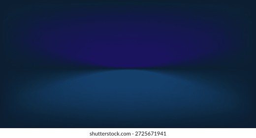 blue studio scene with blank gradient color lighting effect background for product display advertisement and creative graphic design element