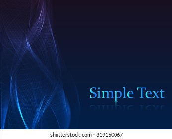 Blue style vector bacground with waves into soft light for your projects.