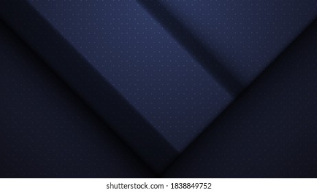 Blue stylish background with shadows and hexagon pattern