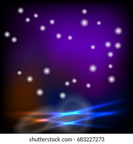 Blue stylish fantasy background - vector illustration