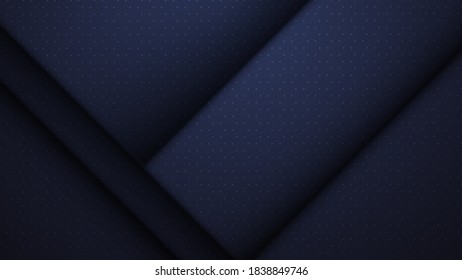 Blue stylish layered background with shadows and hexagon pattern. Elegant cover