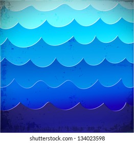 Blue stylized aquatic background.Vector illustration