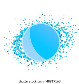 Blue stylized frame with space for your text