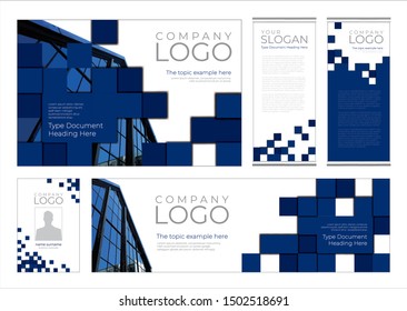 Blue stylized geometric pattern and background, Templates vector design layout for banners, presentations, flyers, poster and  roll-up displays.