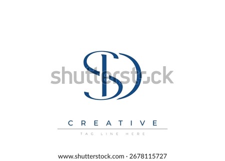 Blue stylized letters SD combined in a modern design on a clean white background, evoking professionalism and creativity. Ideal for branding, business identity, and corporate representation concepts.