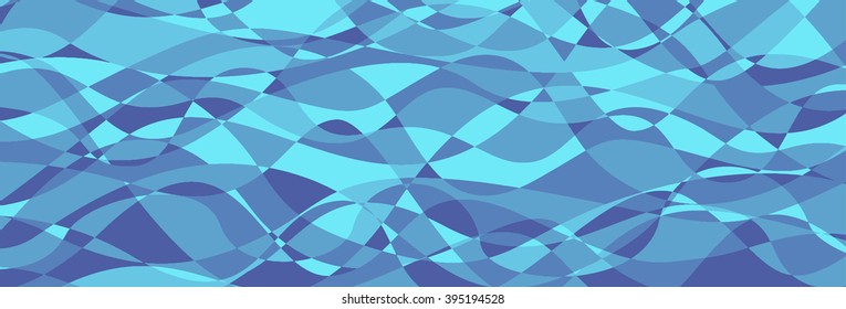 Blue stylized vector background. Sea banner. Abstract illustration. Design for web banner, web and printable materials.
