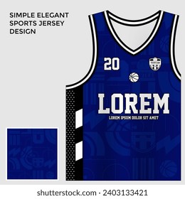 blue sublimation basketball jersey template