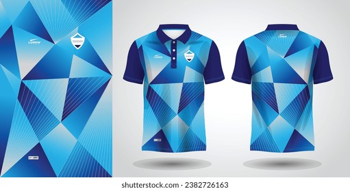 blue sublimation shirt for polo sport jersey template