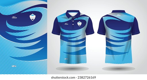 blue sublimation shirt for polo sport jersey template