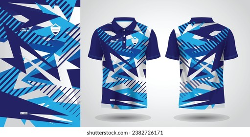 blue sublimation shirt for polo sport jersey template