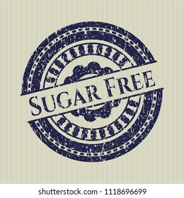 Blue Sugar Free distressed rubber seal