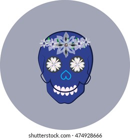 Blue Sugar Skull