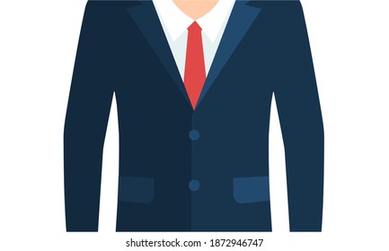 Blue suit business illustration background