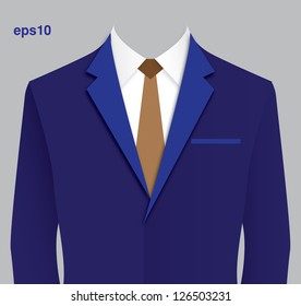 Blue suit vector