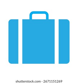 Vetor de Ícone de Mala Azul - Design de Viagem e Bagagem