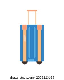 blue suitcase illustration vector isolated