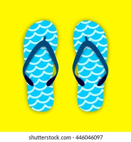 blue summer flip flops 