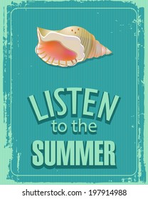 blue summer poster