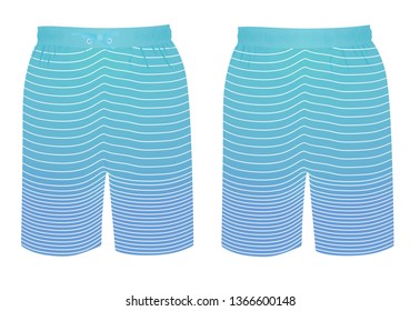 Blue summer shorts. vector illustration