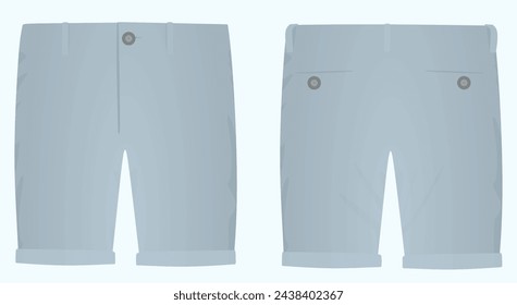 Pantalones cortos de verano azul. ilustración vectorial