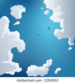 Blue summer sky