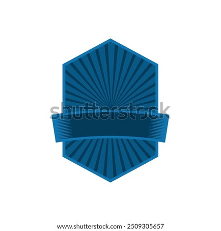 Blue Sun Ray Shield Guard Logo design template .