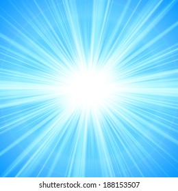 Blue Sun Theme Abstract Background Vector Stock Vector (royalty Free 