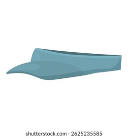 Blue sun visor protecting from sunlight during summer vacation