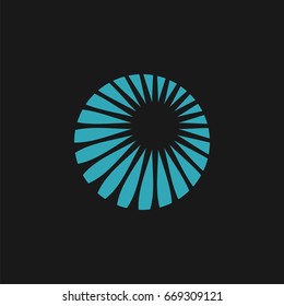 Blue Sunburn Circle Logo Template Illustration Design. Vector EPS 10.